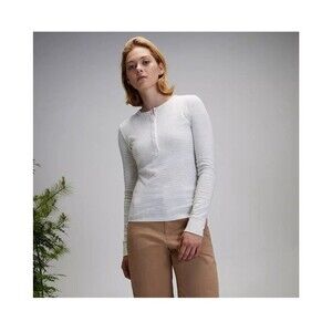 ALPINE DESIGN Duofold Long Sleeve Henley Shirt Women’s Medium Gray NEW Striped